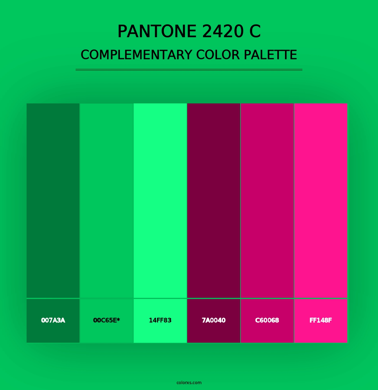 PANTONE 2420 C - Complementary Color Palette