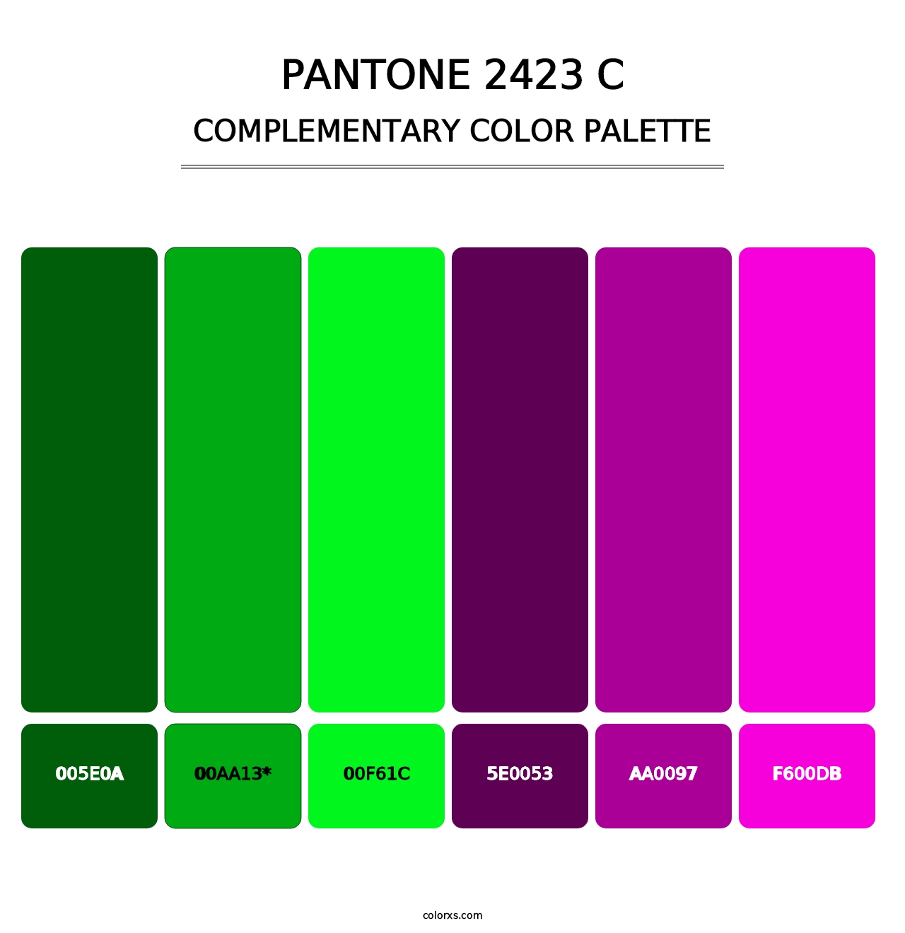 PANTONE 2423 C - Complementary Color Palette