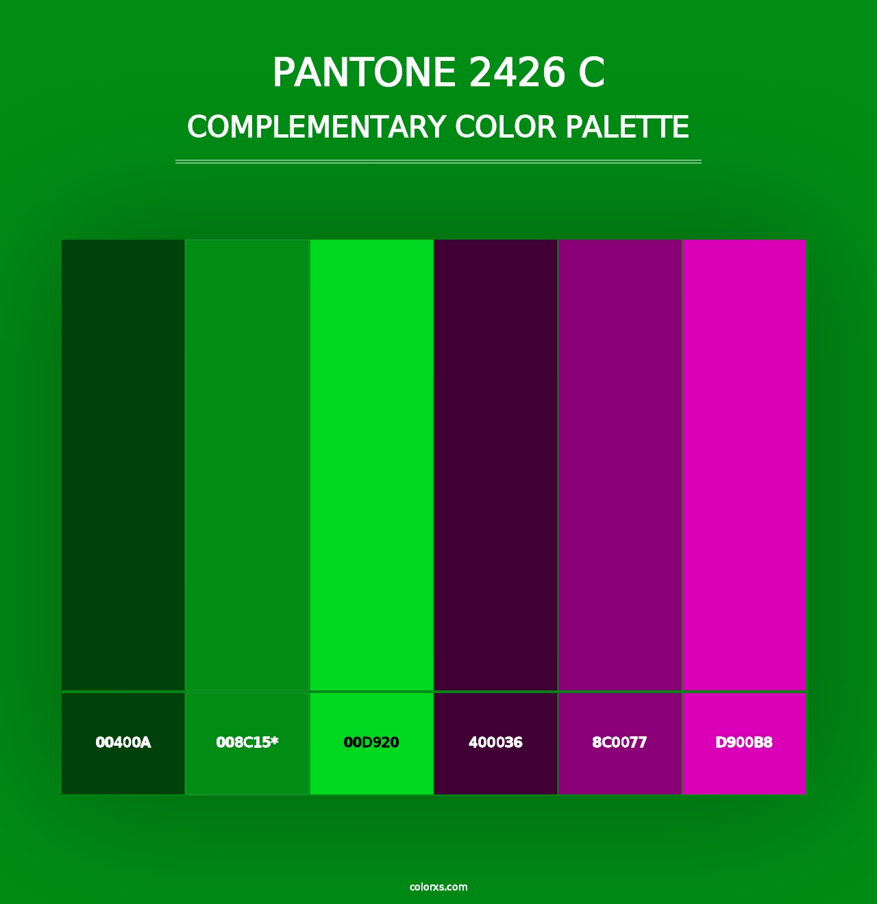 PANTONE 2426 C - Complementary Color Palette