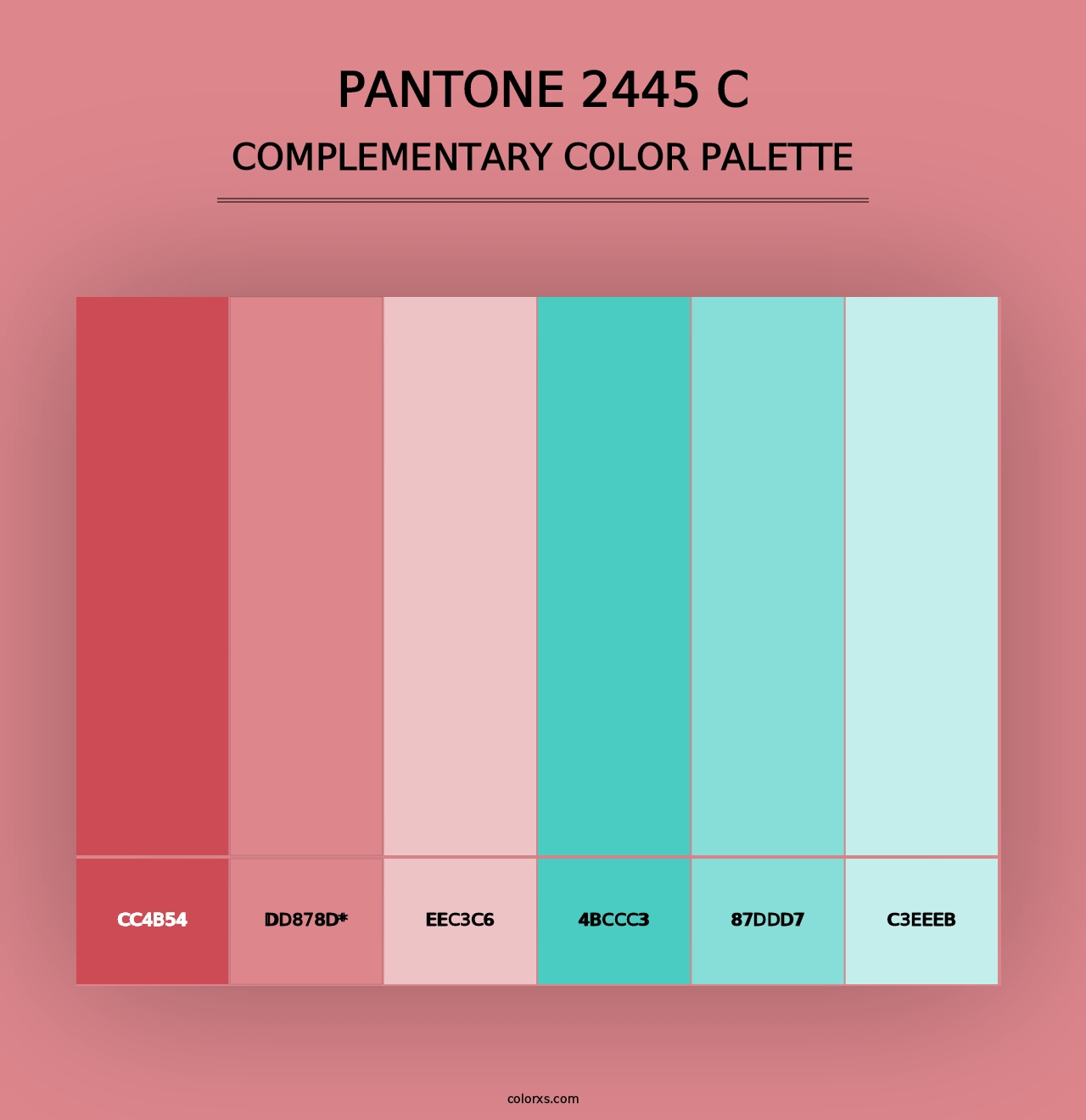 PANTONE 2445 C - Complementary Color Palette