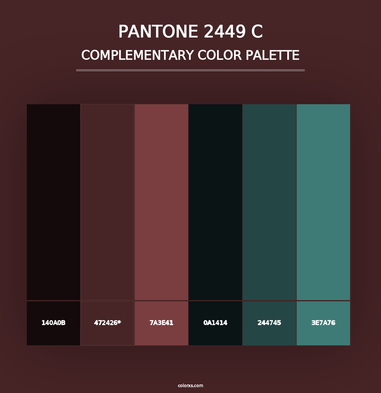 PANTONE 2449 C - Complementary Color Palette