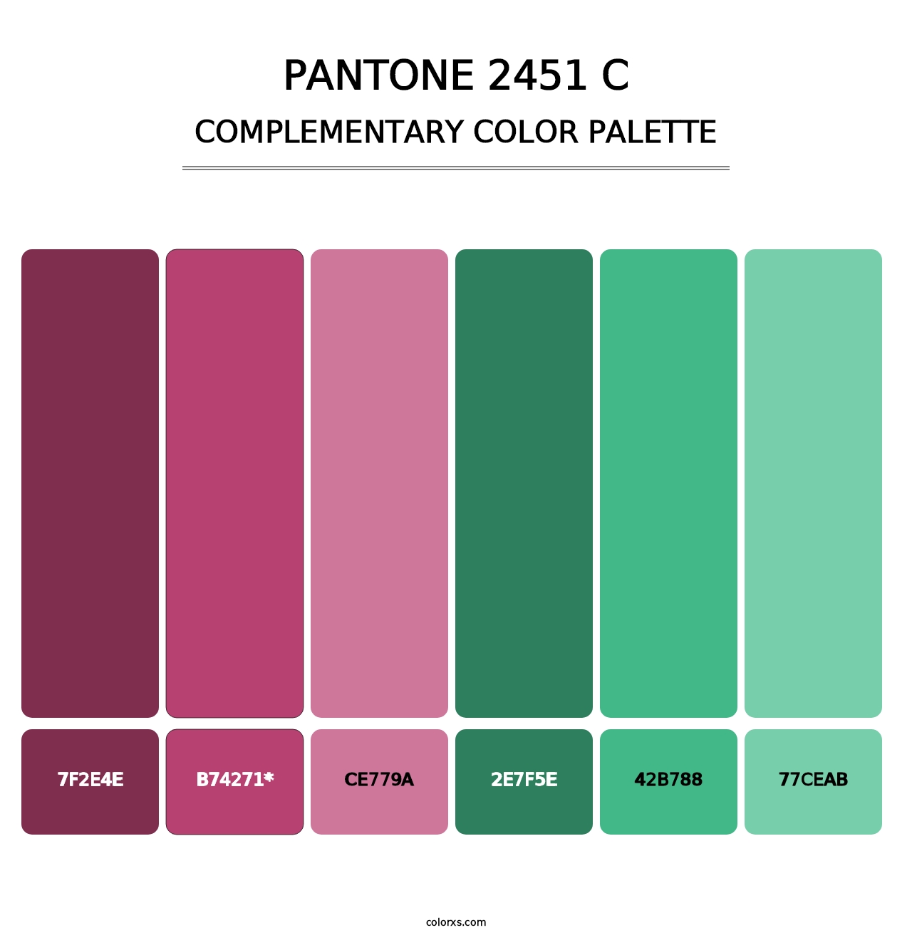 PANTONE 2451 C - Complementary Color Palette