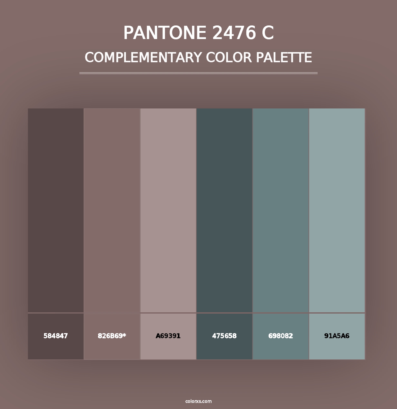 PANTONE 2476 C - Complementary Color Palette