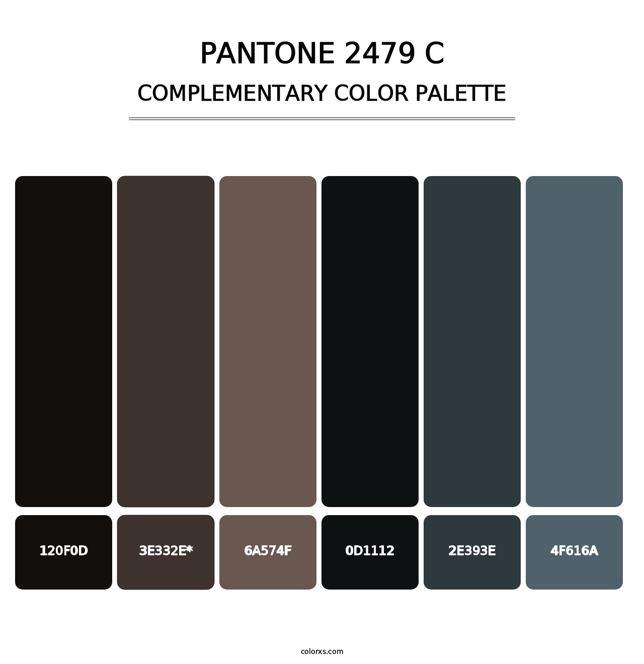 PANTONE 2479 C - Complementary Color Palette