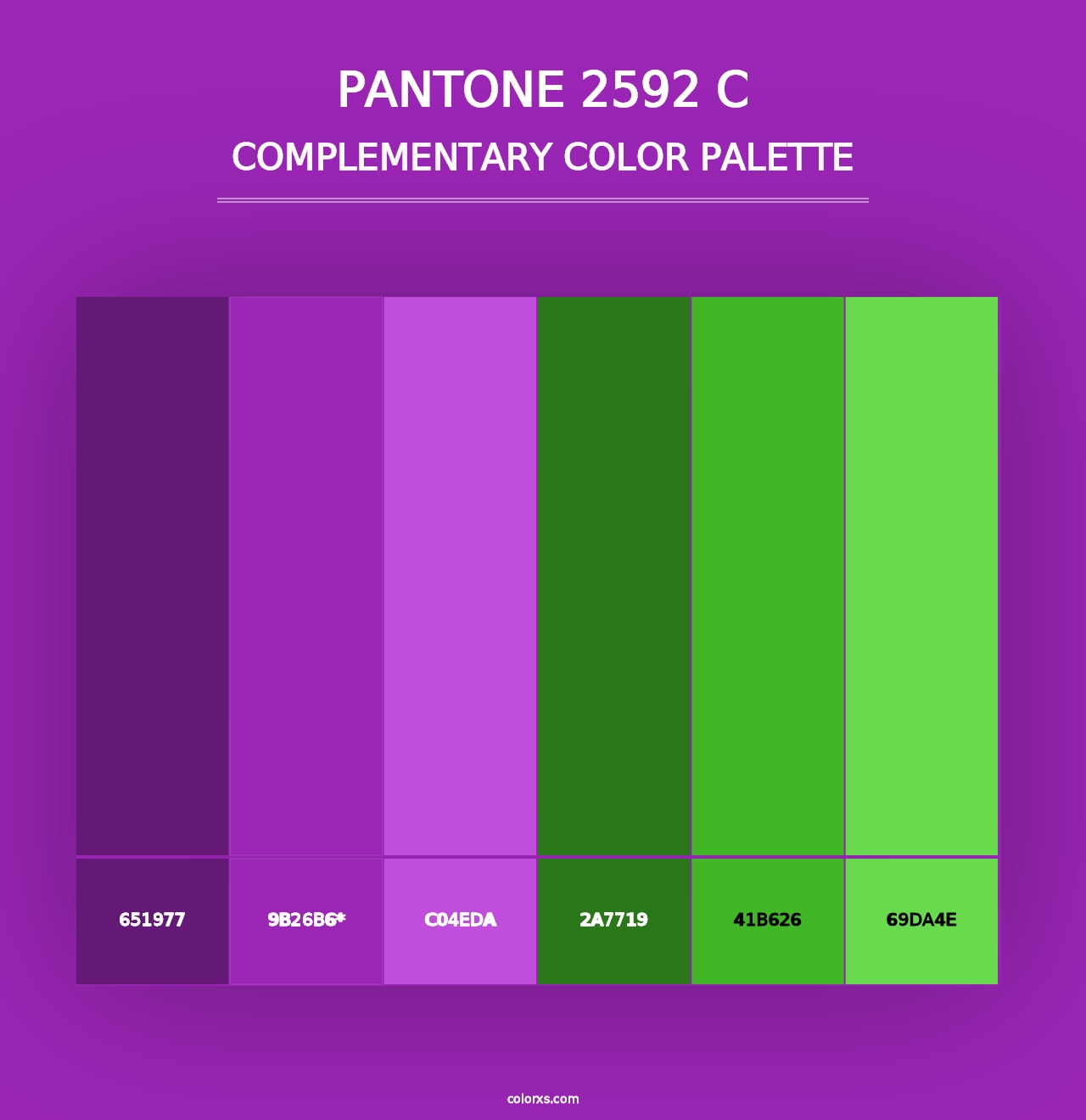 PANTONE 2592 C - Complementary Color Palette