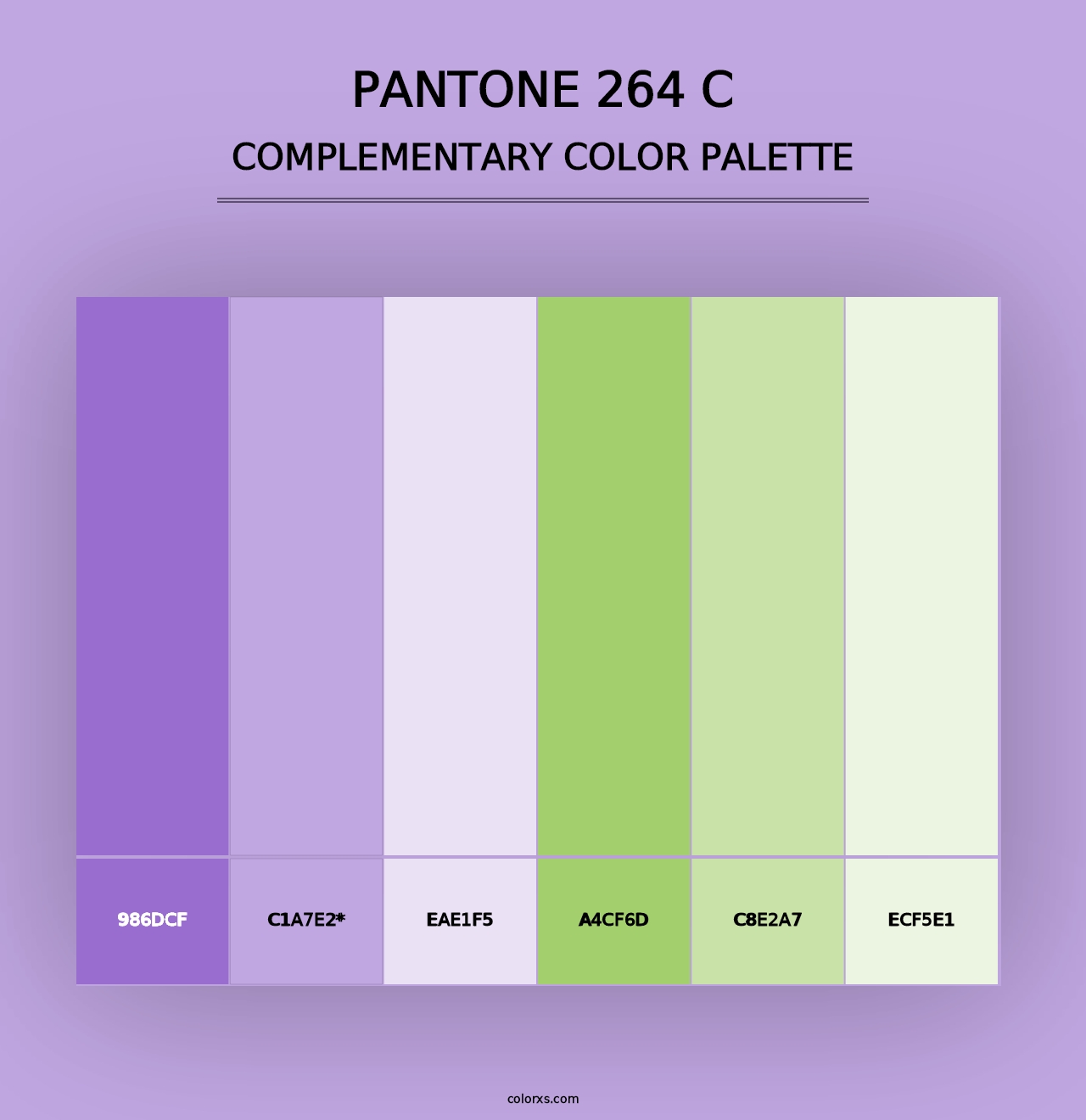 PANTONE 264 C - Complementary Color Palette