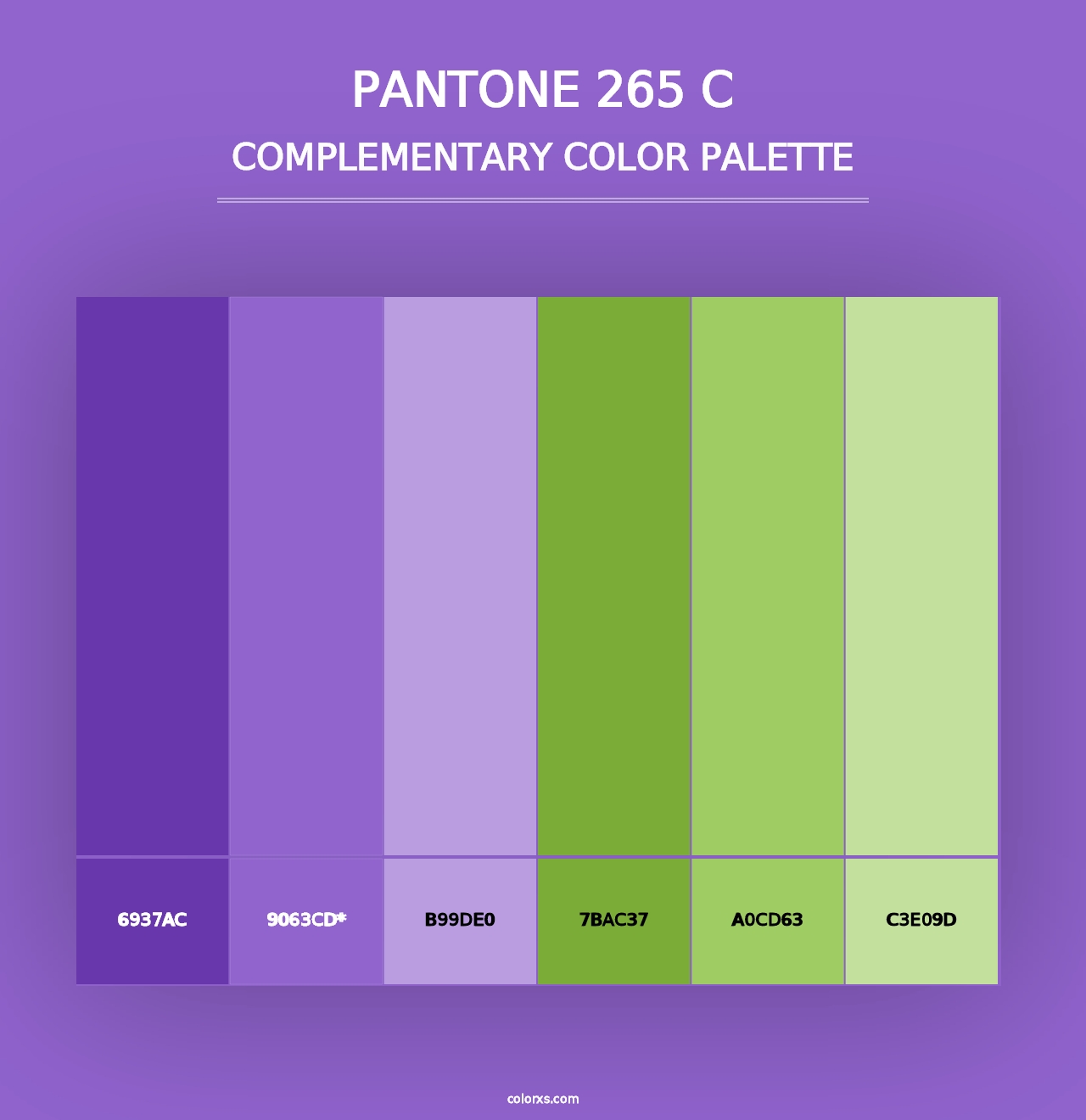 PANTONE 265 C - Complementary Color Palette