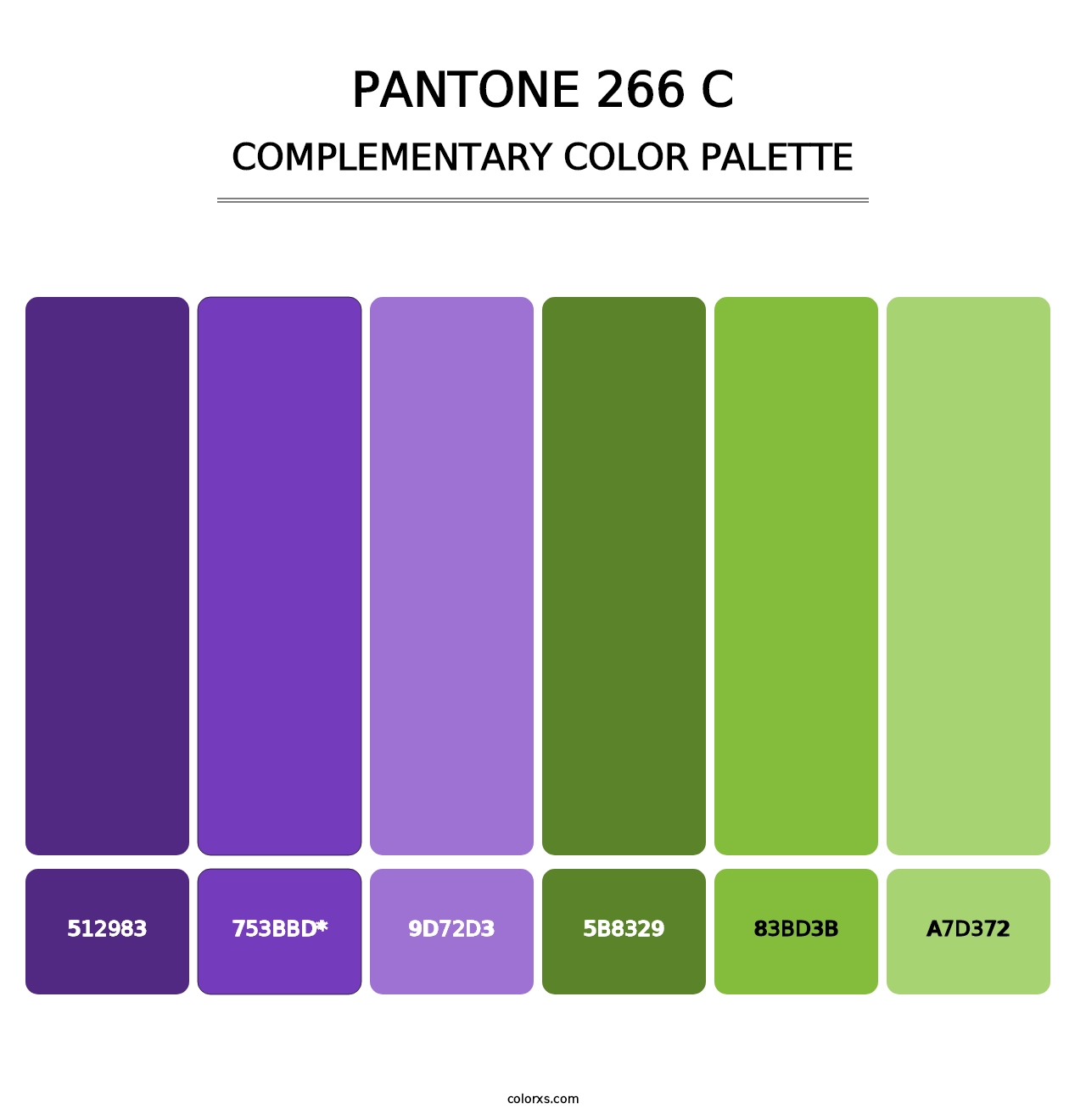 PANTONE 266 C - Complementary Color Palette