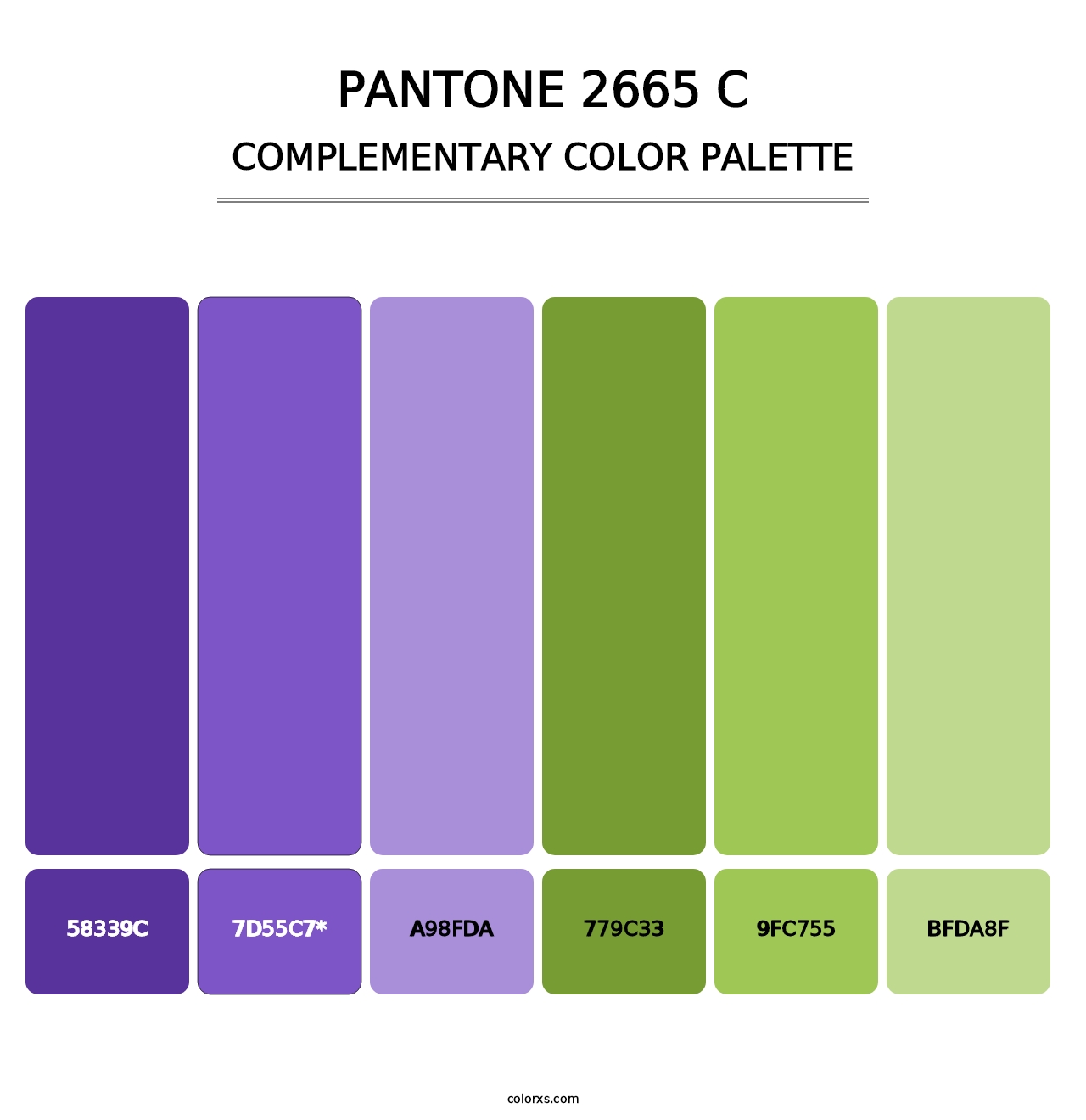 PANTONE 2665 C - Complementary Color Palette