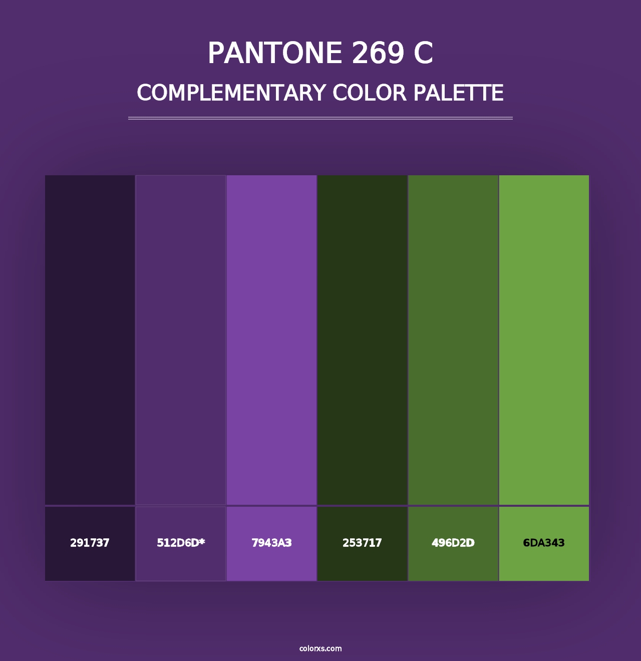 PANTONE 269 C - Complementary Color Palette