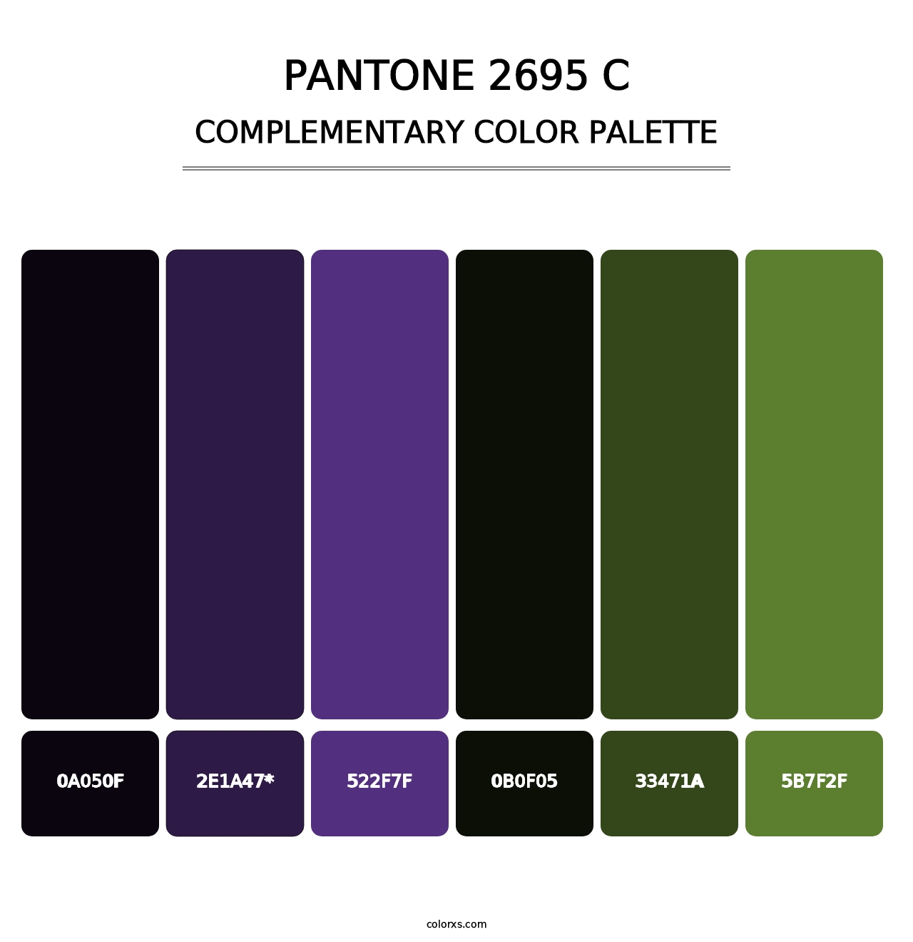 PANTONE 2695 C - Complementary Color Palette