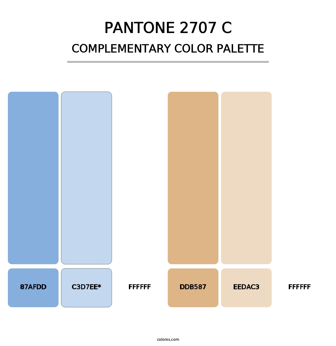 PANTONE 2707 C - Complementary Color Palette