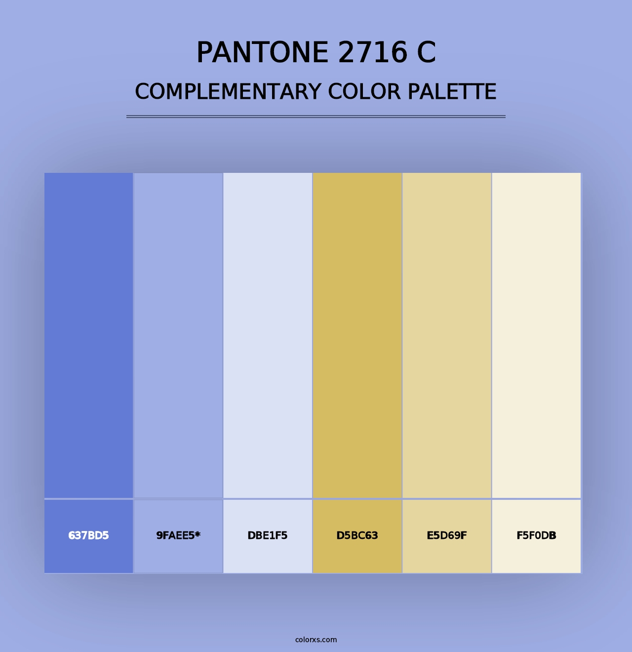 PANTONE 2716 C - Complementary Color Palette