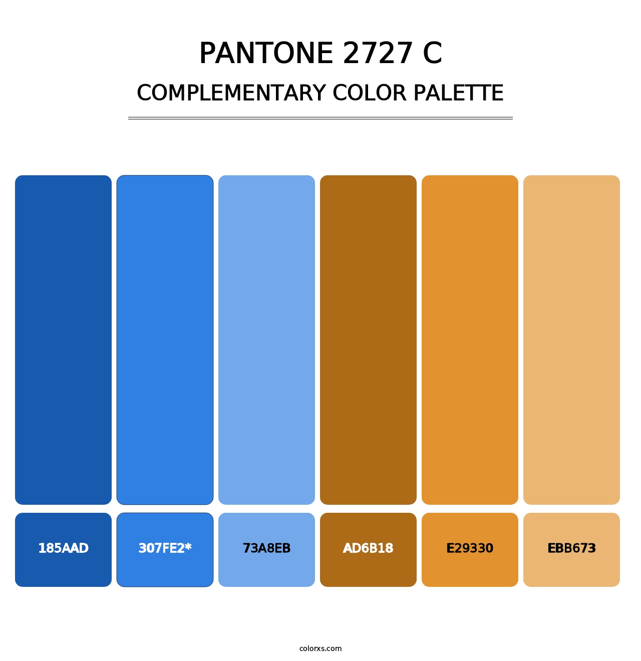 PANTONE 2727 C - Complementary Color Palette