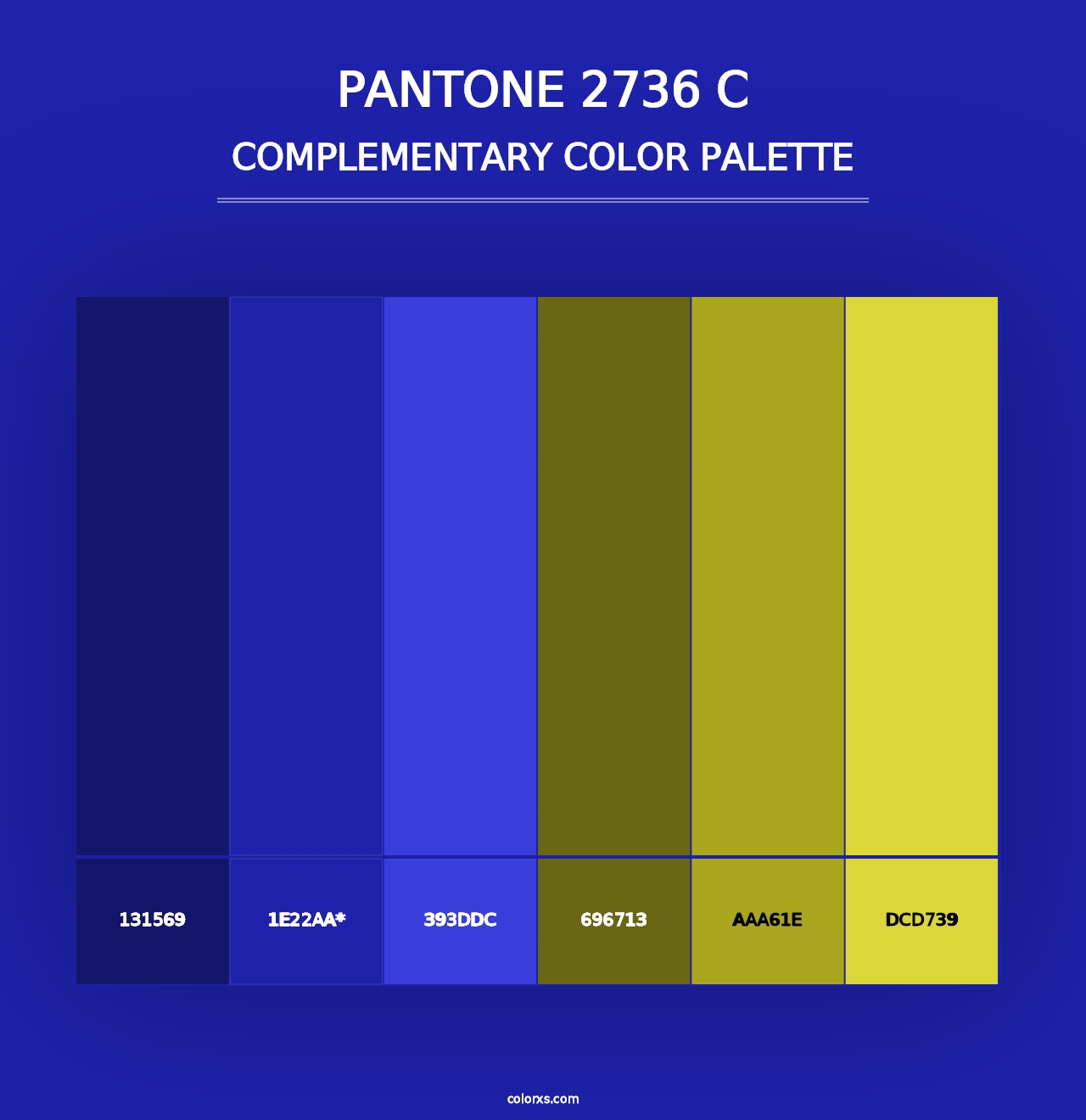 PANTONE 2736 C - Complementary Color Palette