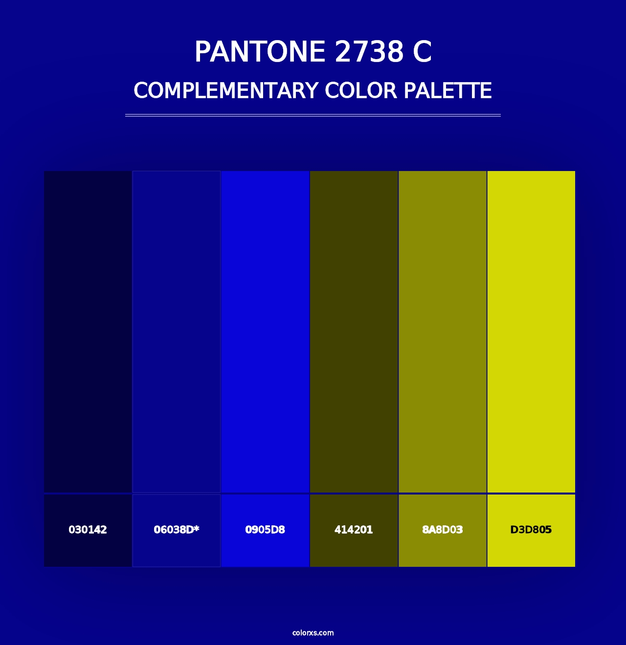 PANTONE 2738 C - Complementary Color Palette