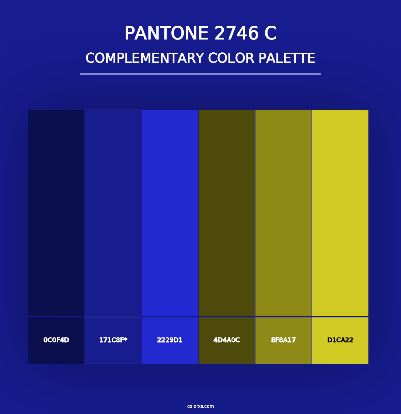 PANTONE 2746 C - Complementary Color Palette