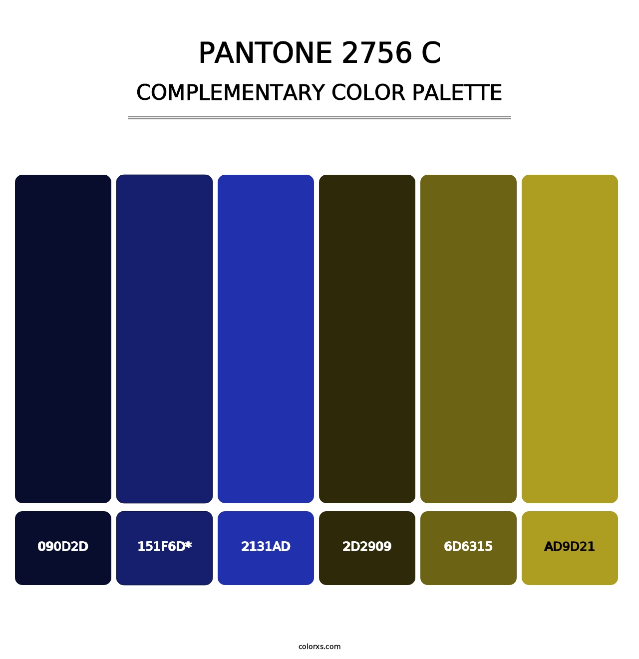 PANTONE 2756 C - Complementary Color Palette