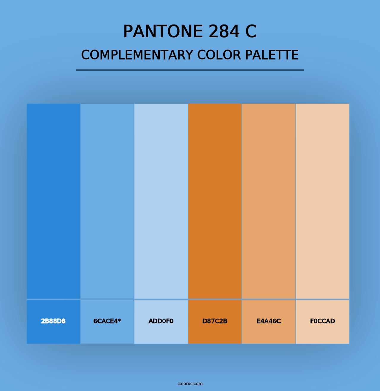 PANTONE 284 C - Complementary Color Palette