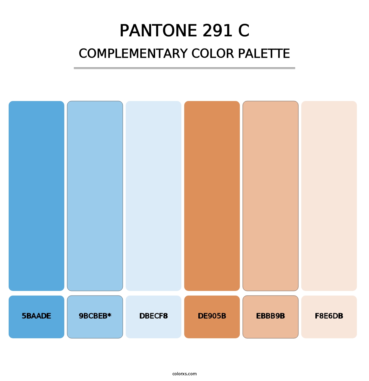 PANTONE 291 C - Complementary Color Palette