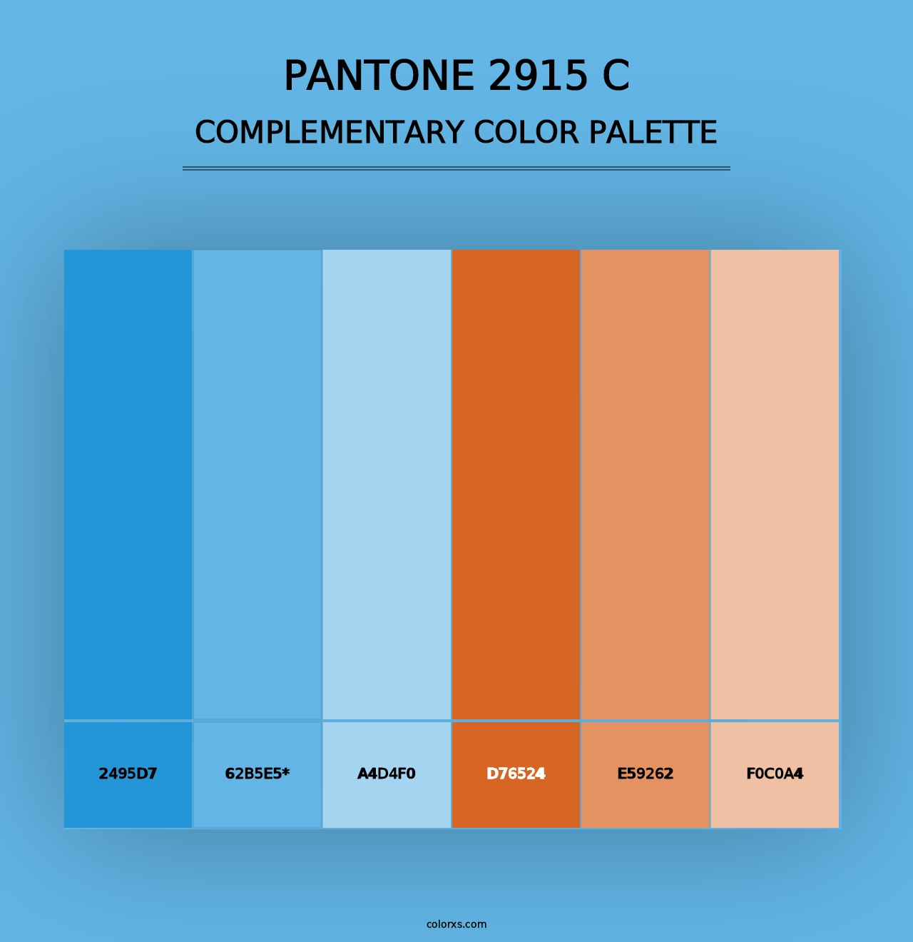 PANTONE 2915 C - Complementary Color Palette