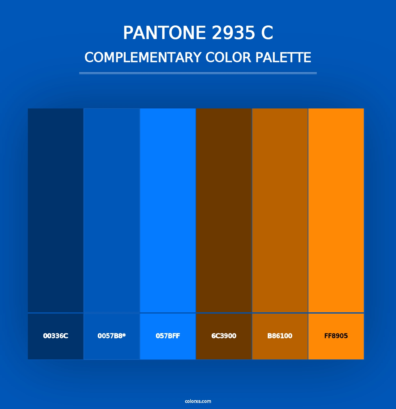 PANTONE 2935 C - Complementary Color Palette