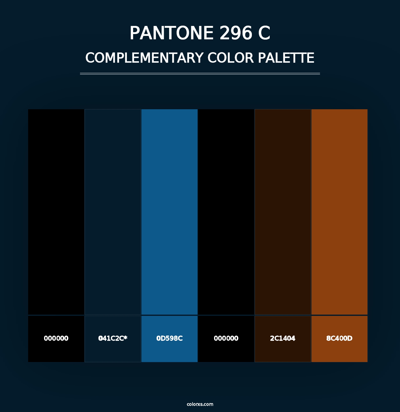 PANTONE 296 C - Complementary Color Palette