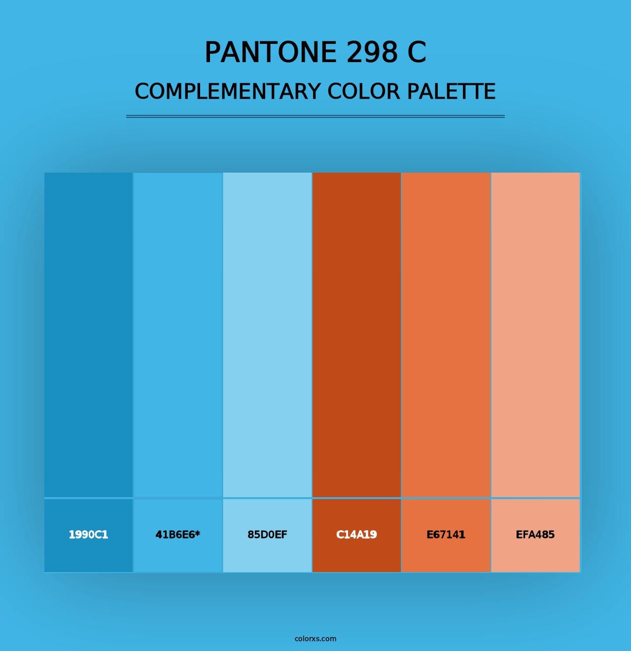 PANTONE 298 C - Complementary Color Palette