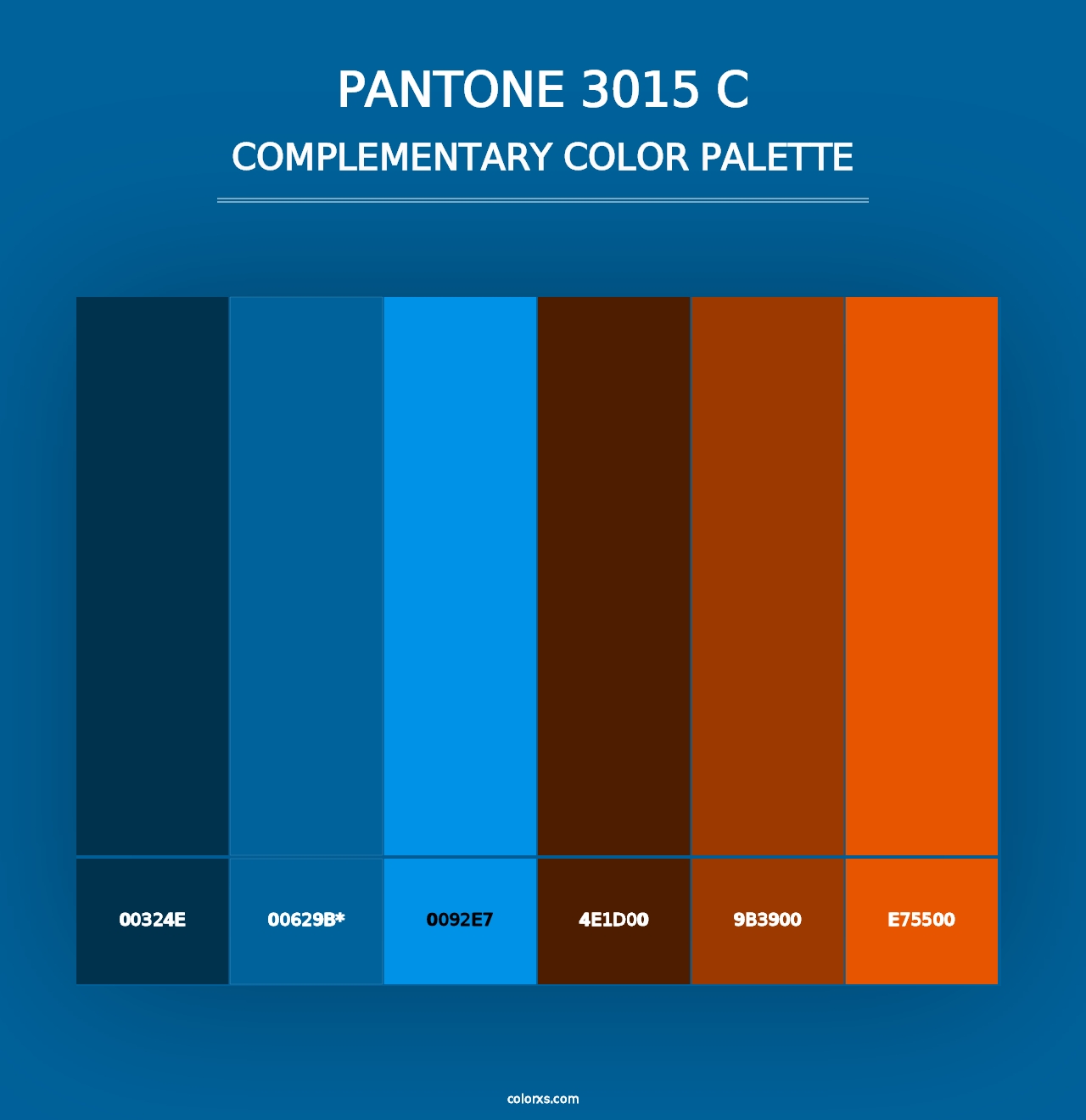 PANTONE 3015 C - Complementary Color Palette