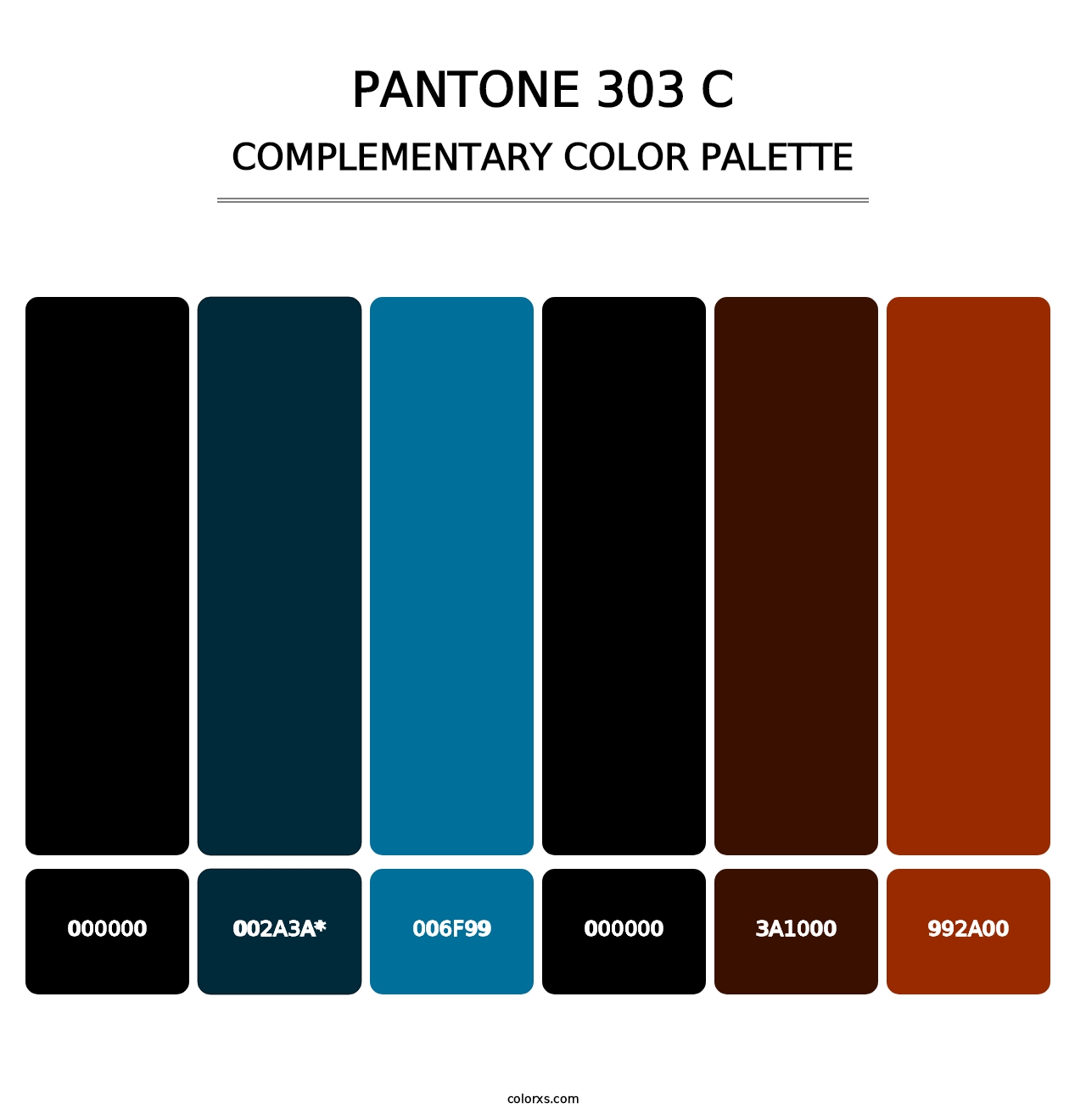 PANTONE 303 C - Complementary Color Palette