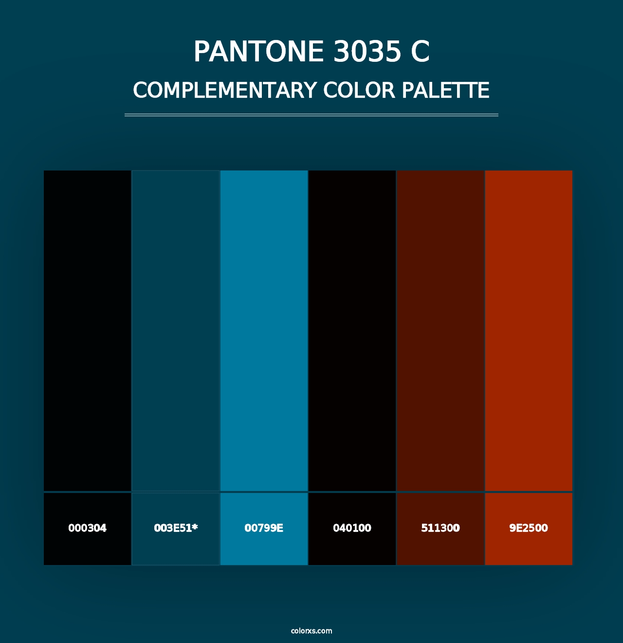 PANTONE 3035 C - Complementary Color Palette