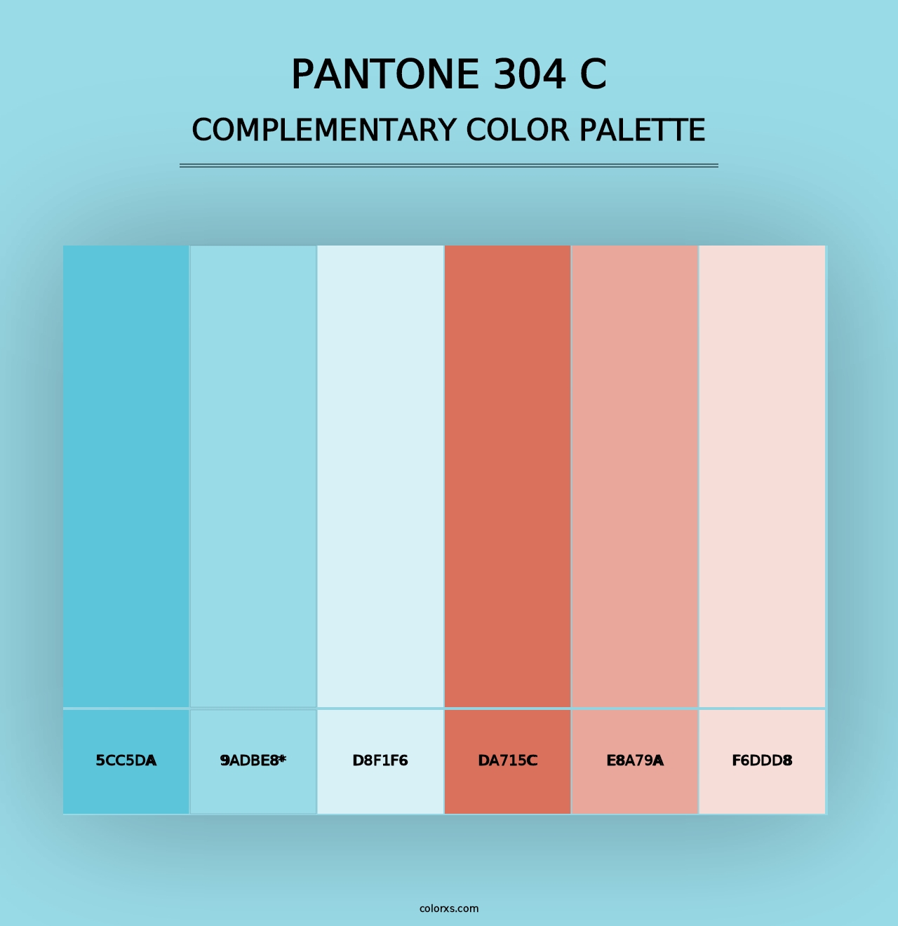 PANTONE 304 C - Complementary Color Palette