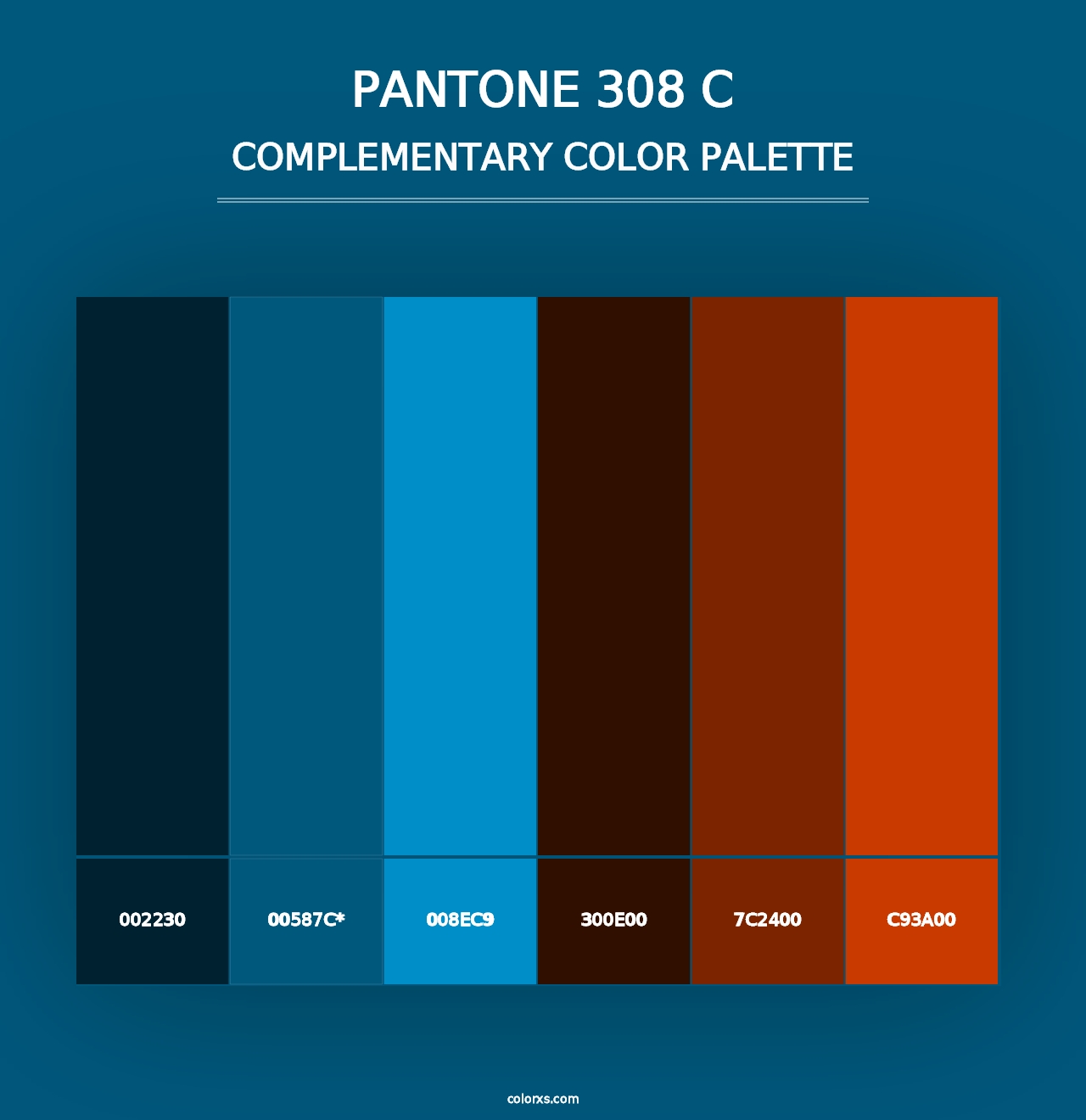 PANTONE 308 C - Complementary Color Palette