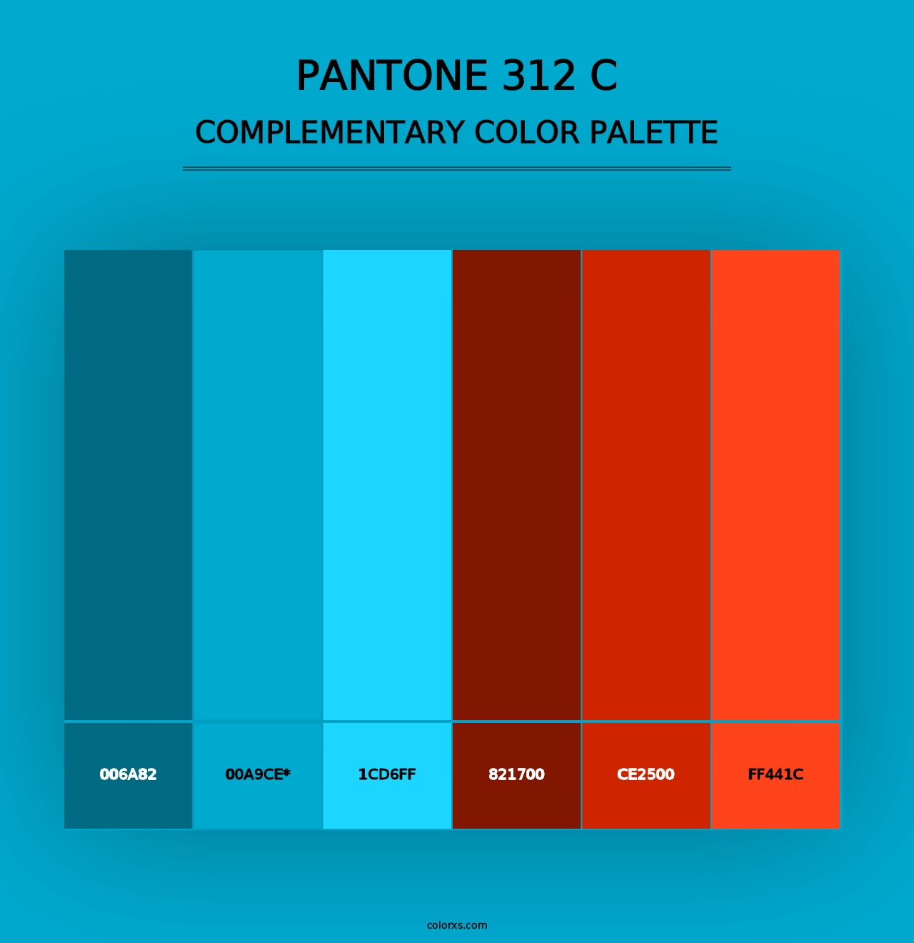 PANTONE 312 C - Complementary Color Palette