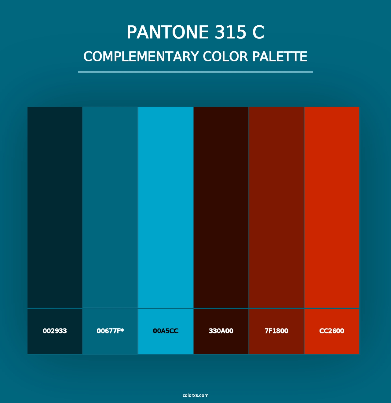 PANTONE 315 C - Complementary Color Palette