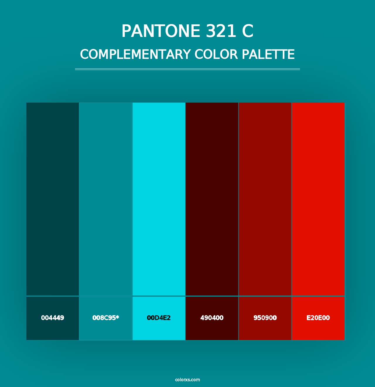 PANTONE 321 C - Complementary Color Palette