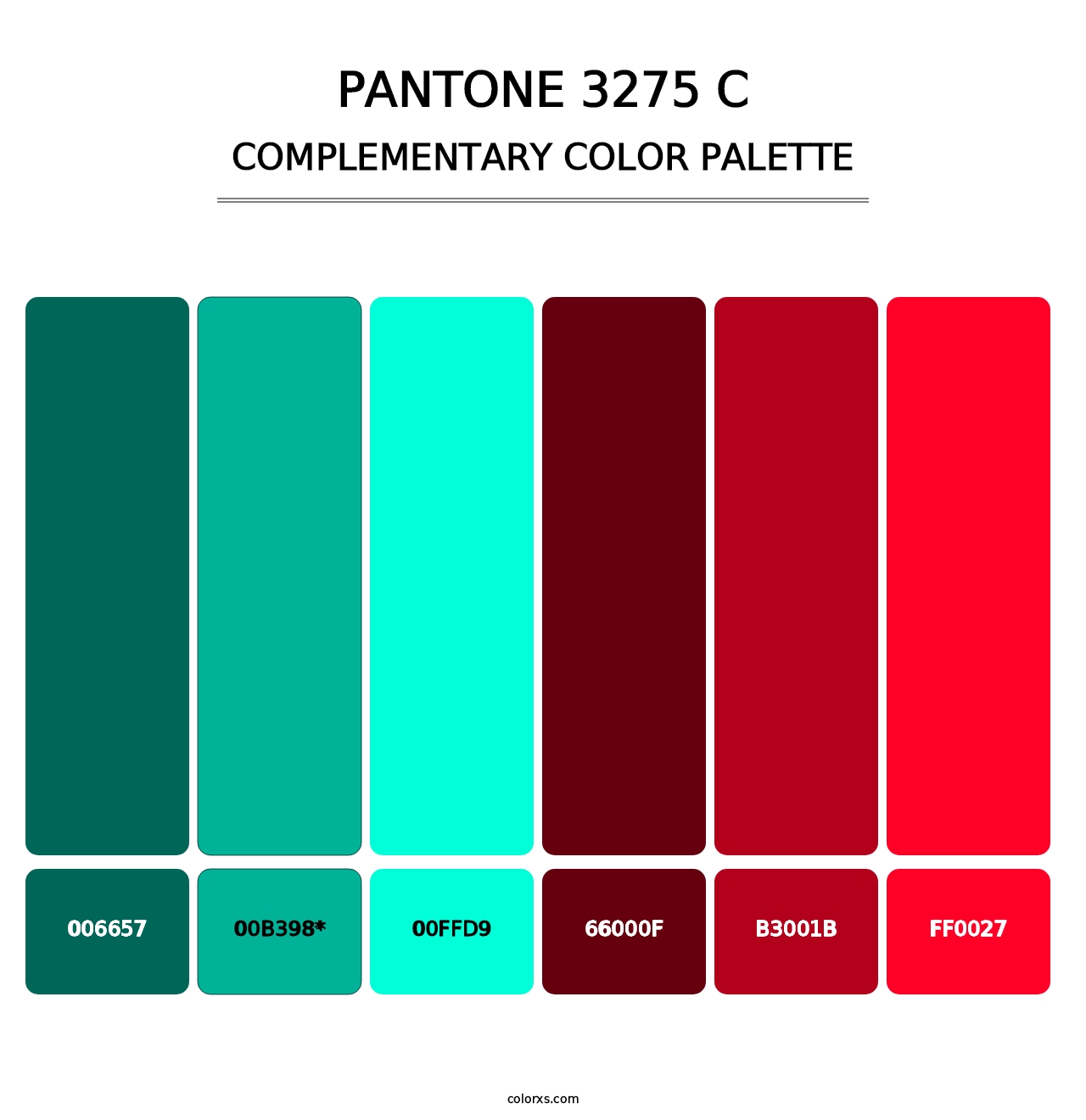 PANTONE 3275 C - Complementary Color Palette