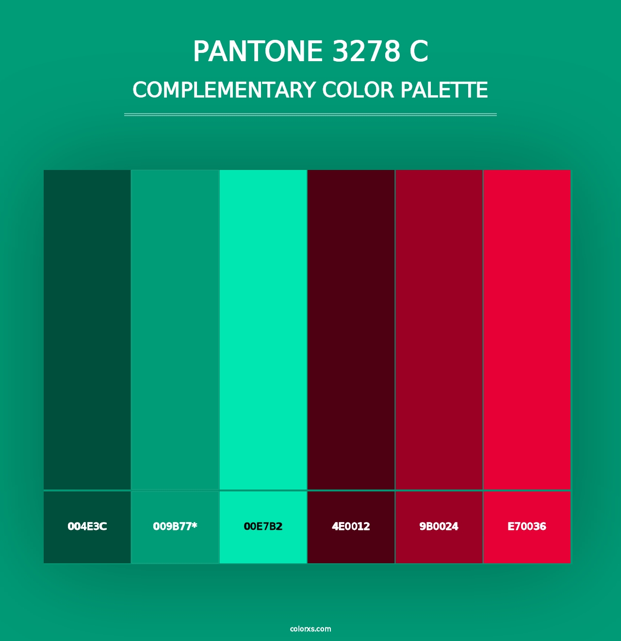 PANTONE 3278 C - Complementary Color Palette