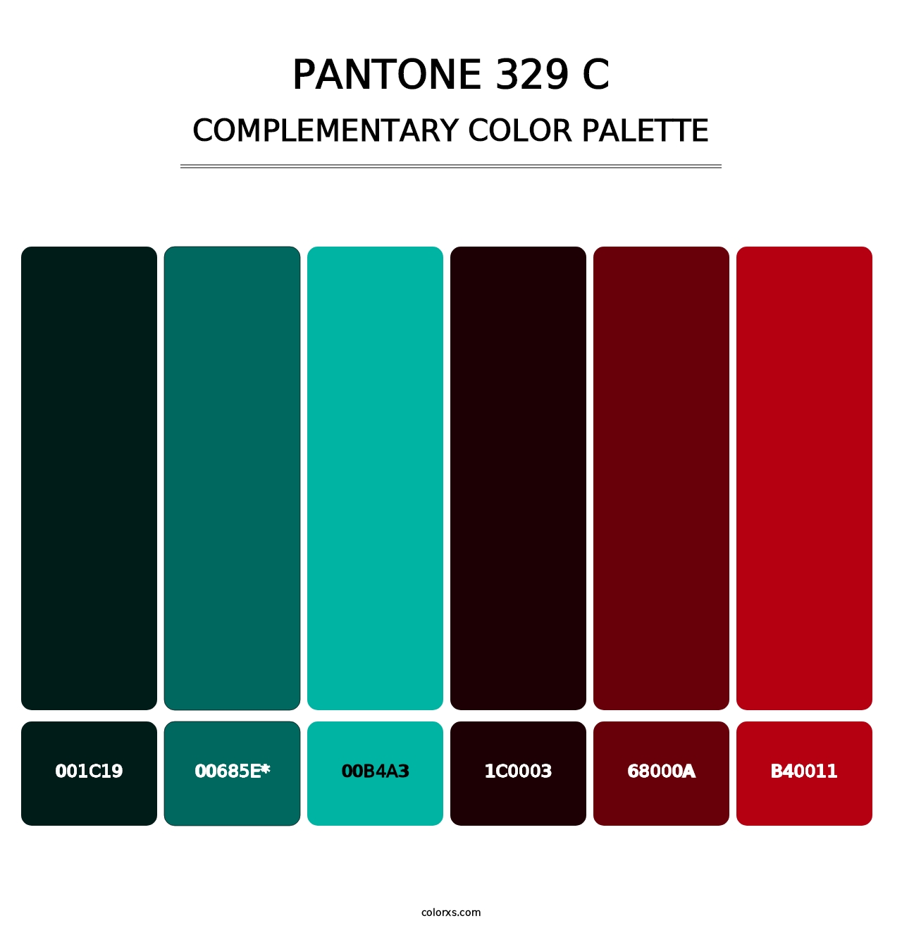 PANTONE 329 C - Complementary Color Palette