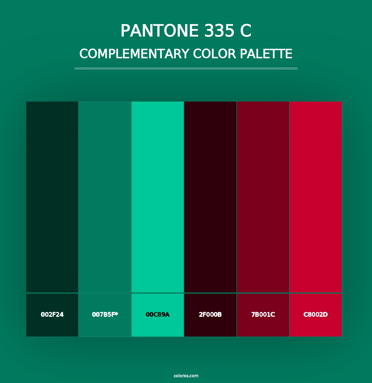 PANTONE 335 C - Complementary Color Palette