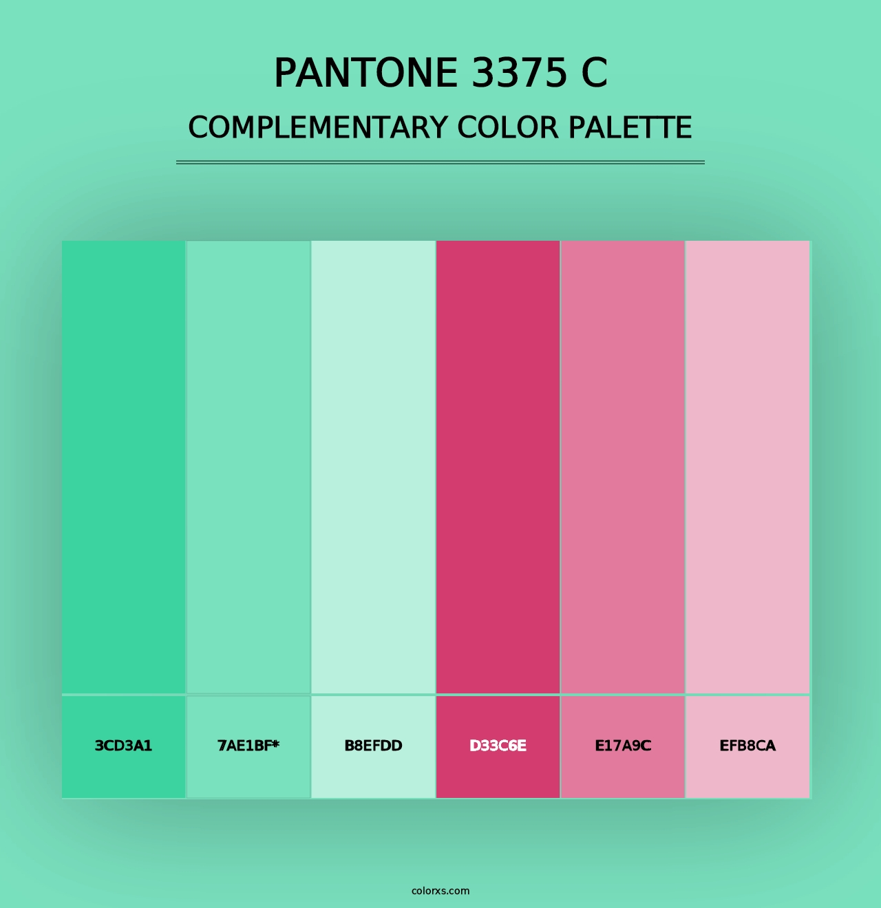 PANTONE 3375 C - Complementary Color Palette