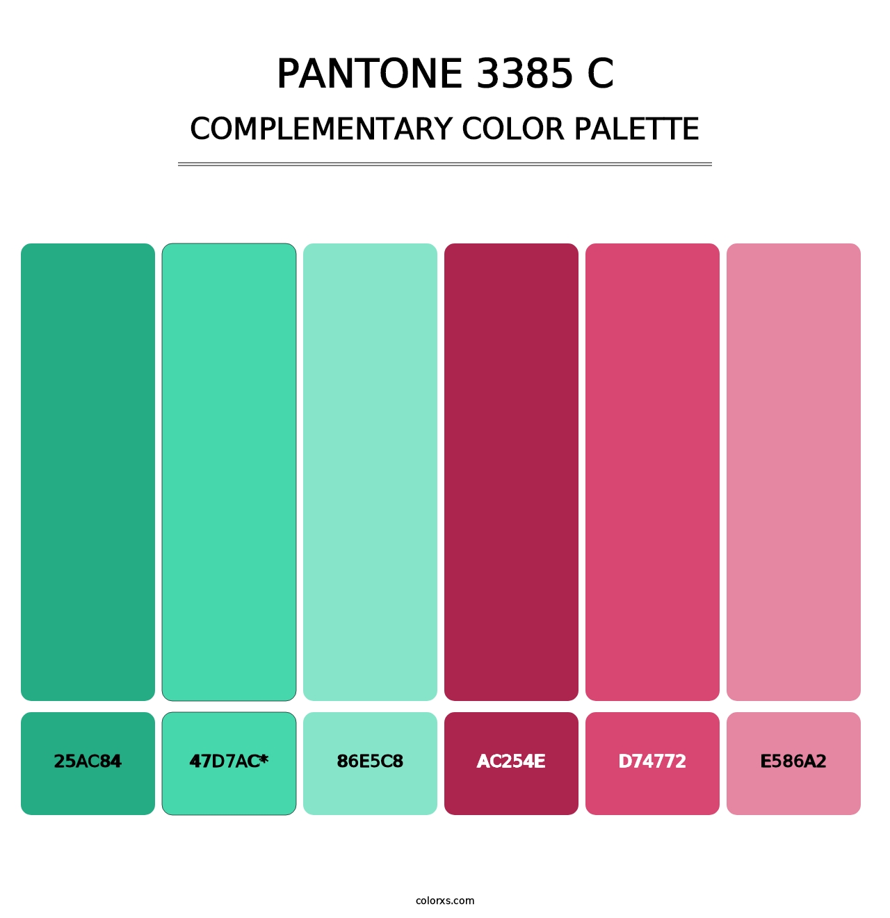 PANTONE 3385 C - Complementary Color Palette