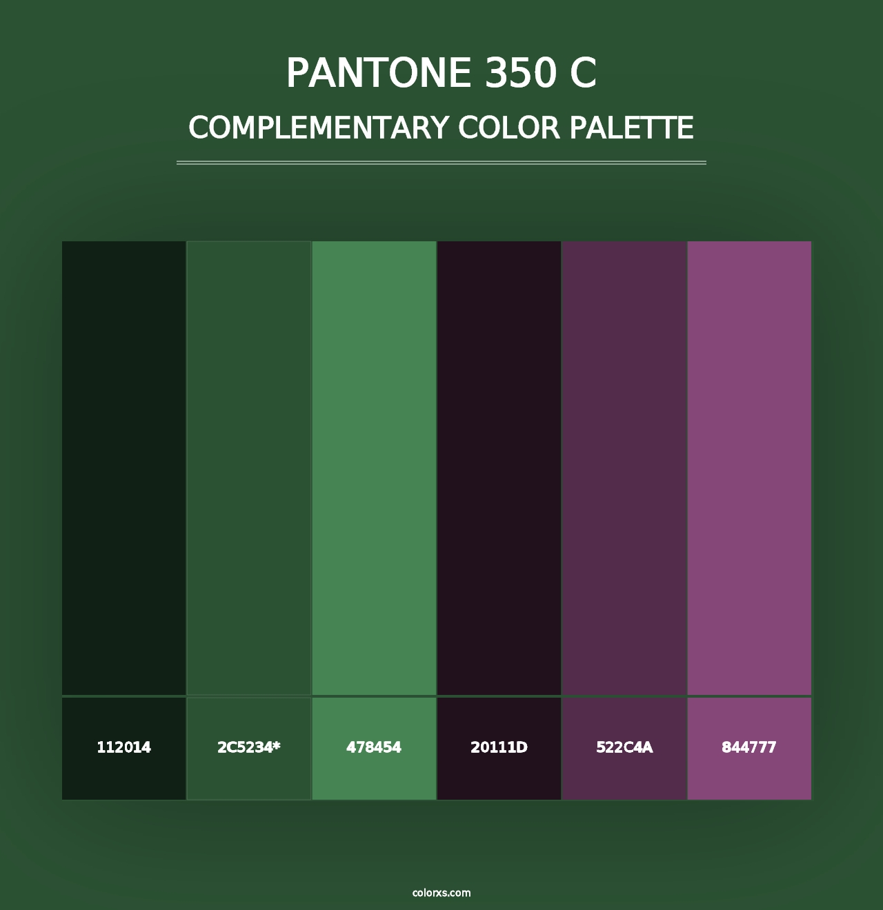 PANTONE 350 C - Complementary Color Palette