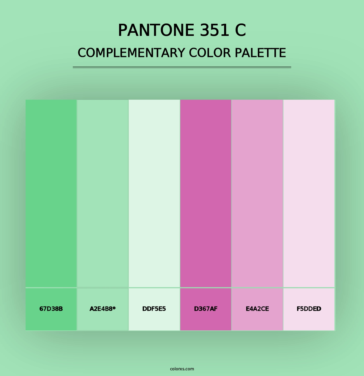 PANTONE 351 C - Complementary Color Palette