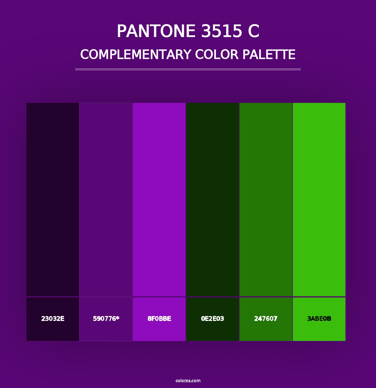 PANTONE 3515 C - Complementary Color Palette