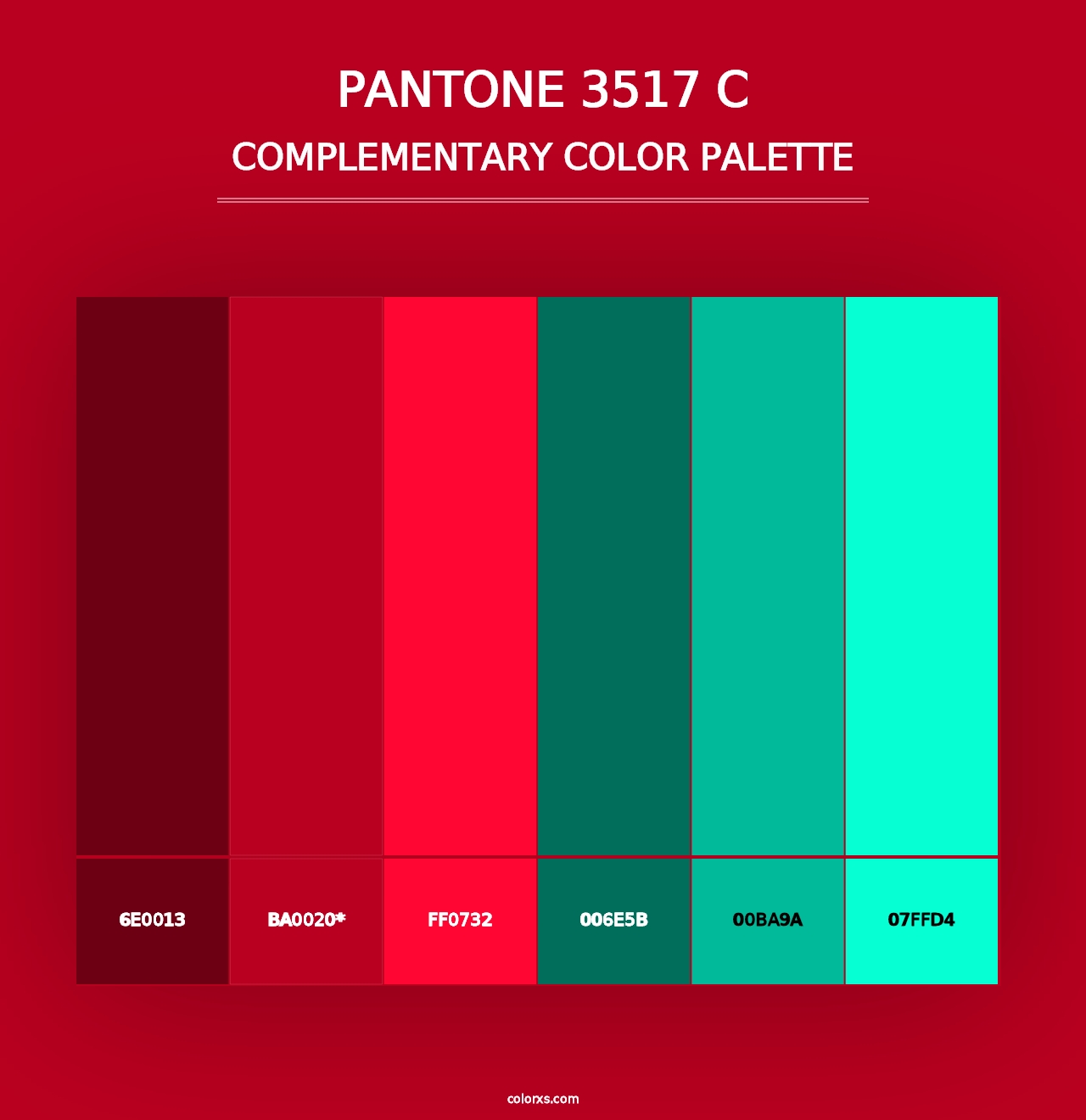 PANTONE 3517 C - Complementary Color Palette