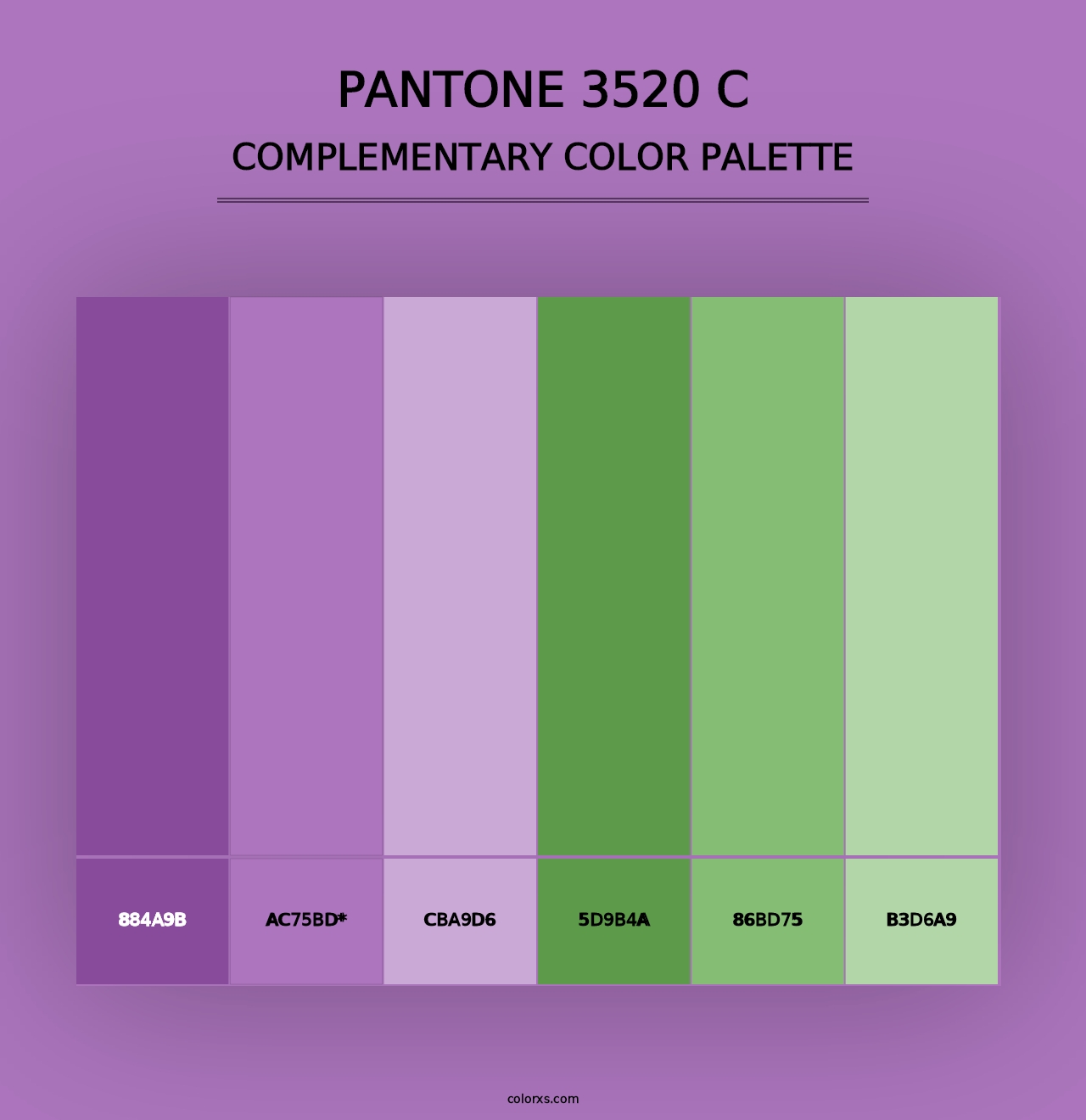 PANTONE 3520 C - Complementary Color Palette