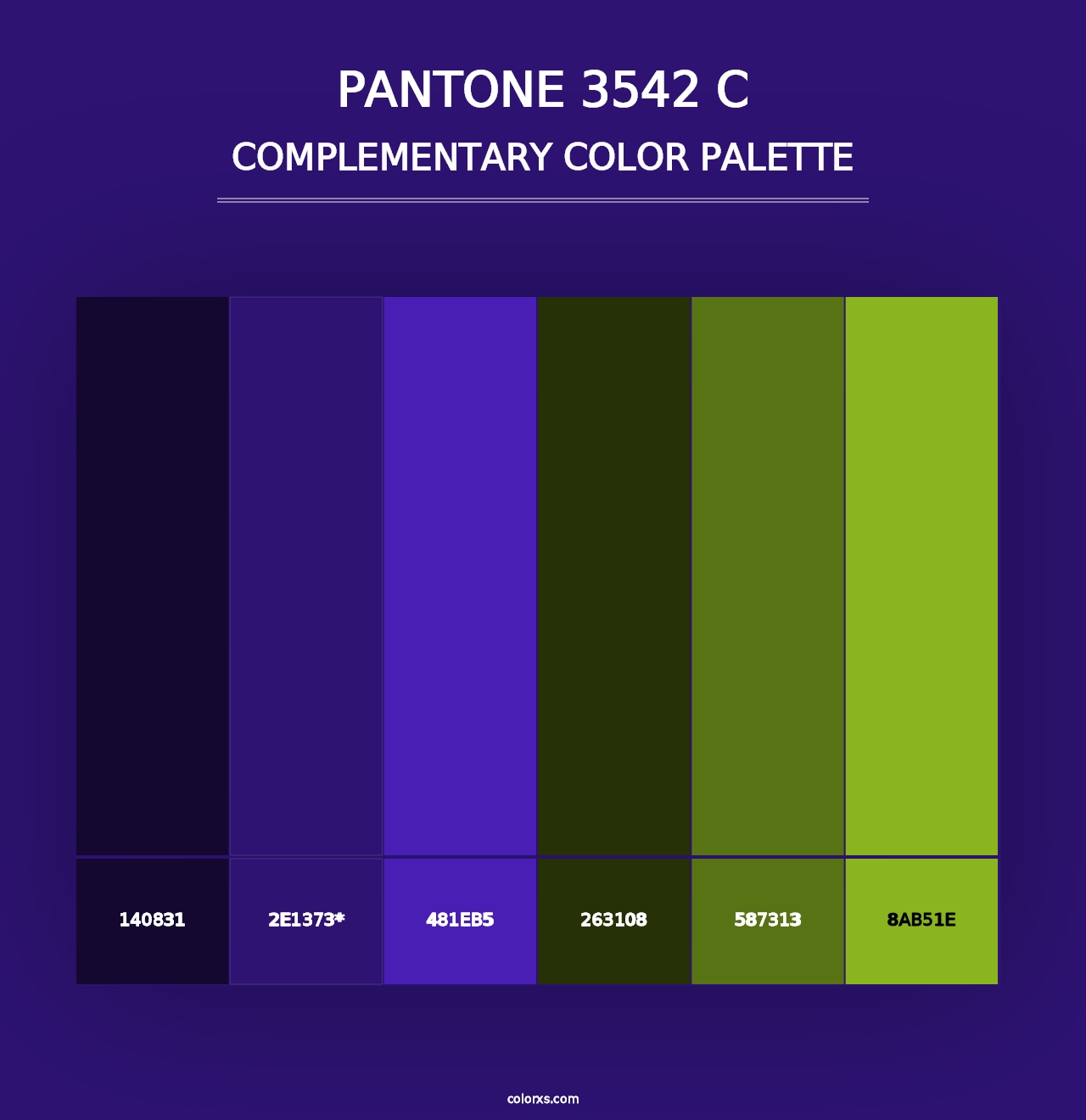 PANTONE 3542 C - Complementary Color Palette