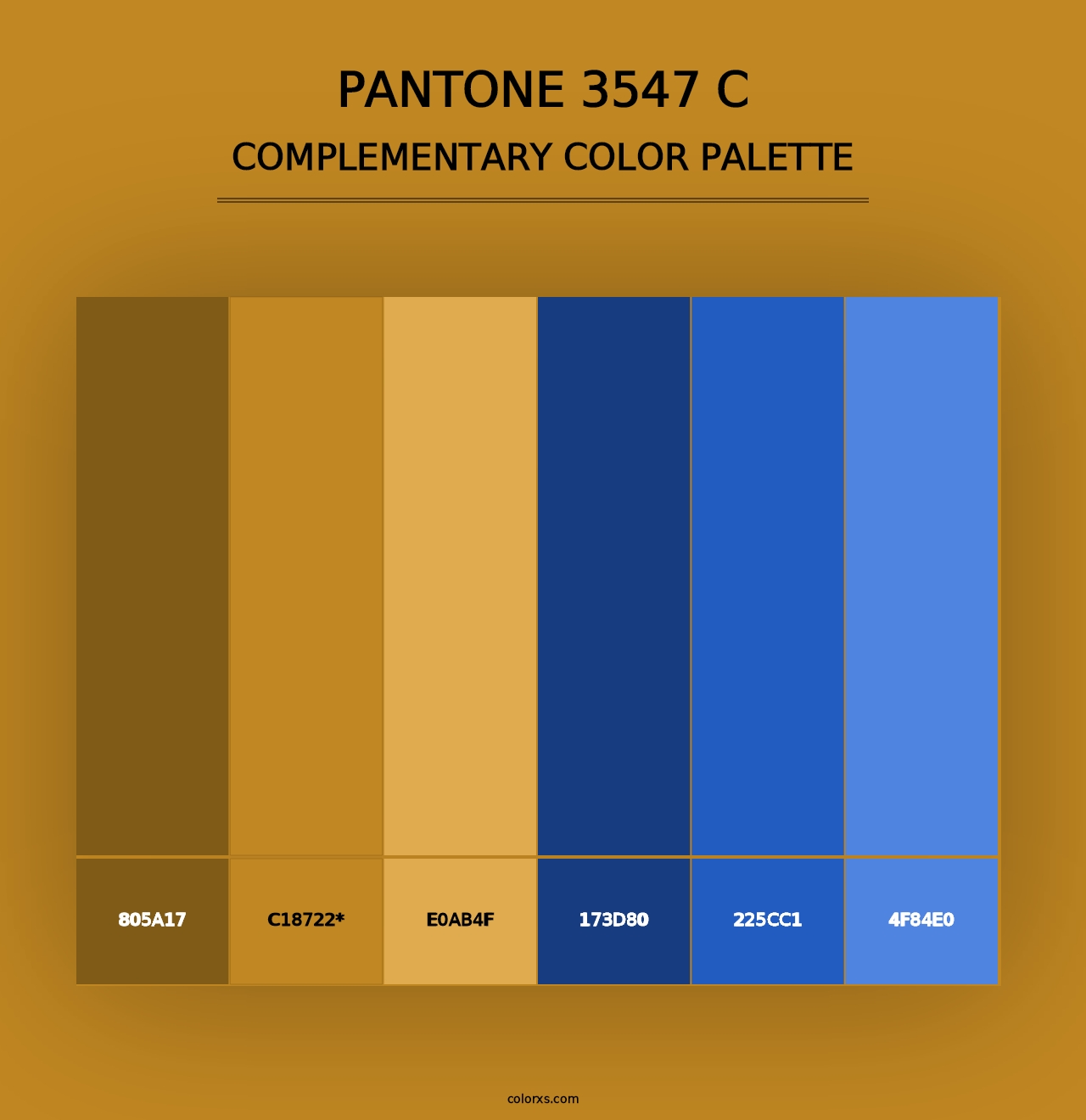 PANTONE 3547 C - Complementary Color Palette