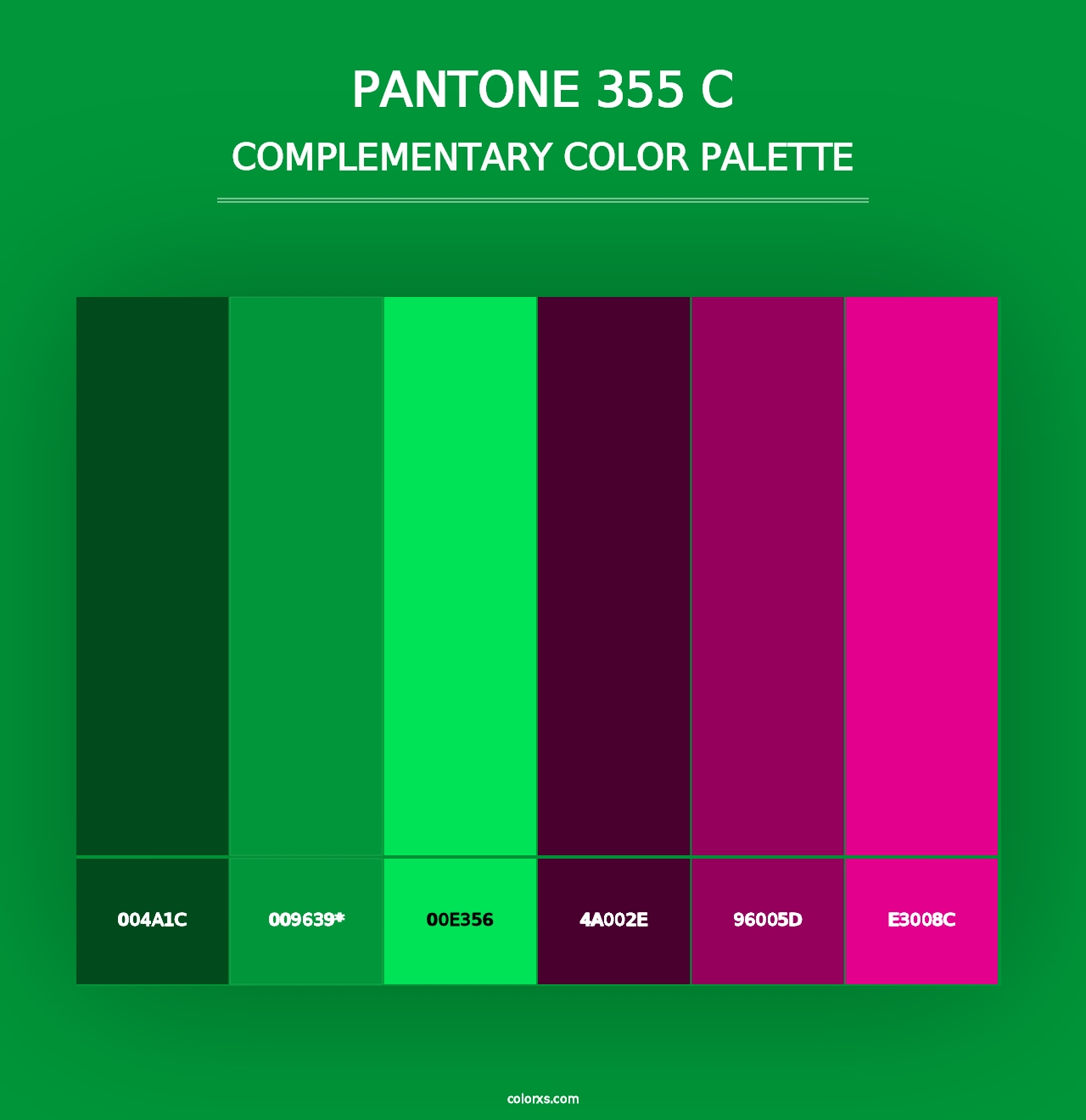 PANTONE 355 C - Complementary Color Palette